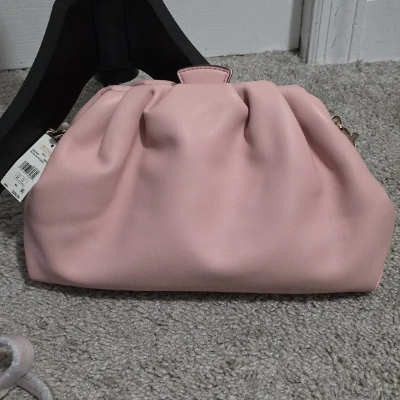 Michael Kors Small Nola Chain Clutch Shoulder Crossbody Bag Smokey Rose Pink - Picture 5 of 16